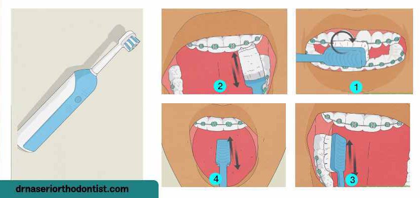 تکنیک‌های خاص مسواک‌زدن و نخ دندان کشیدن با براکت